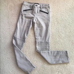 Zip Detail Grey Denim